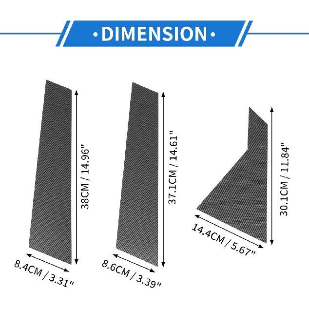 6 Pcs Door Pillar Window Trim for Kia Forte K3 2019-2024 Carbon Fiber Pattern Black Front Rear Left Right Anti Scratch Sticker Pillar Posts Cover