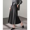 TERRE BLEUE Hepburn Style Pleated A-Line Skirt