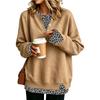 Damen Lässiger Zweiteiler mit Print Langarm Lockerer Schnitt Sweatshirt