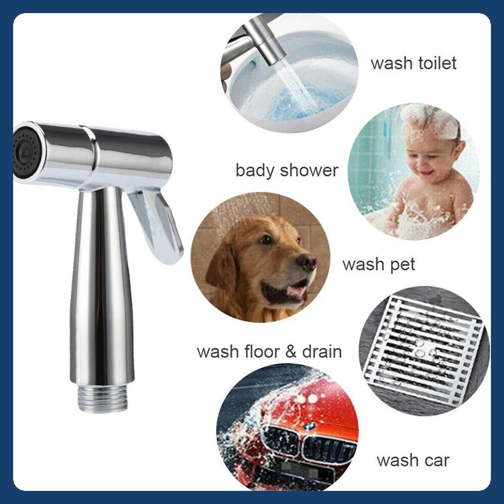 G1/2in ABS Toilet Douche Bidet Head Handheld Spray For Sanitary Shattaf Shower Hand Sprayer Shower Head Bathroom Bidets Faucets