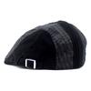 New Double-Embroidered Leather Patchwork Hat Cotton Men's Bent-Brim Beret Duckbill Cap