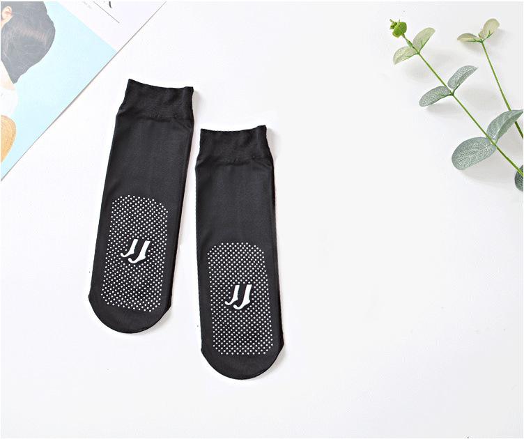 

Women s Anti-Slip Crystal Silk Invisible Socks - Thin, Transparent, Summer Mid-Calf in Flesh Color One Size