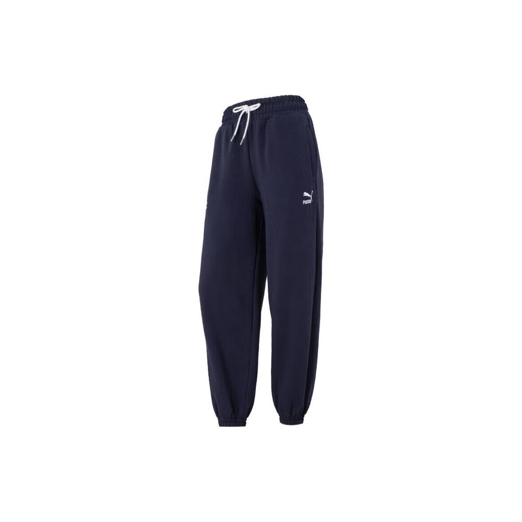 New PUMA Knitted Sweatpants Women's Navy Blue 625304-16