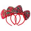 Shiny Bowknot Hair Hoop Cute Snowflake Cosplay Hairband Korean Style Sweet Christmas Headwear Costume Party Accessories