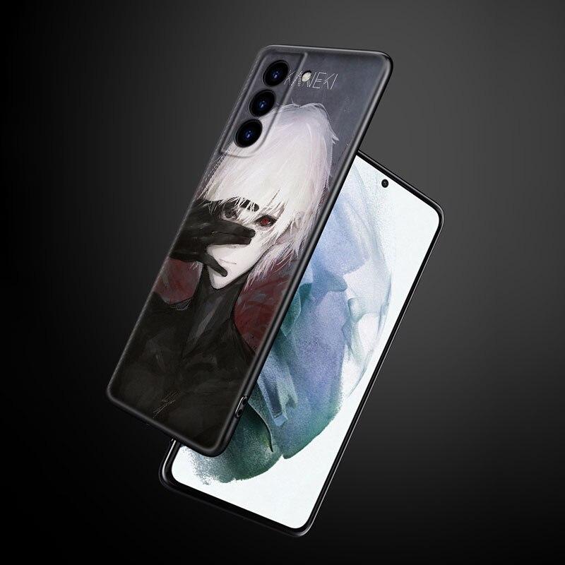 

Чехол для телефона с изображением аниме Токио вурдалак с цветами для Samsung Galaxy S22 Pro S21 S20 Ultra FE S10 Lite 5G S10E S9 S8 Plus, мягкий черный чехол Samsung S8