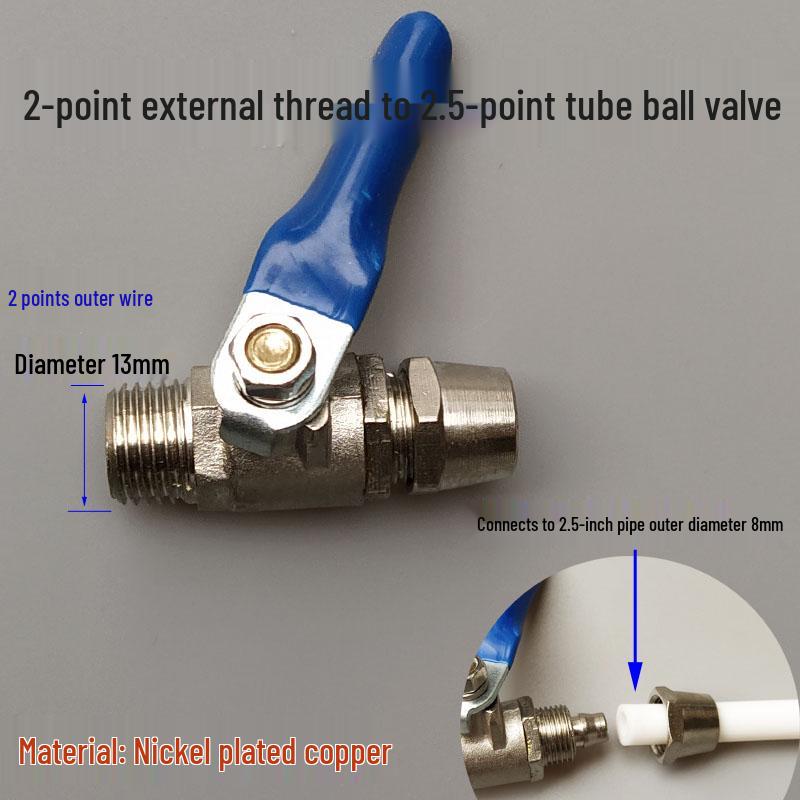 Three-Way Water Purifier Valve with 4 to 2 Points, 3 Points, and 2.5 Points Options - Internal/External Threads.