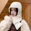 Women's Korean Lei Feng Winter Hat: New Style, Windproof, with Earmuffs and Scarf for Outdoor Skiing and Cycling.