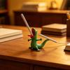 3D Printed Gecko Pen Holder Funny Lizard Pencil Display Stand Cute Small Animal Desk Organizer for Home Office School