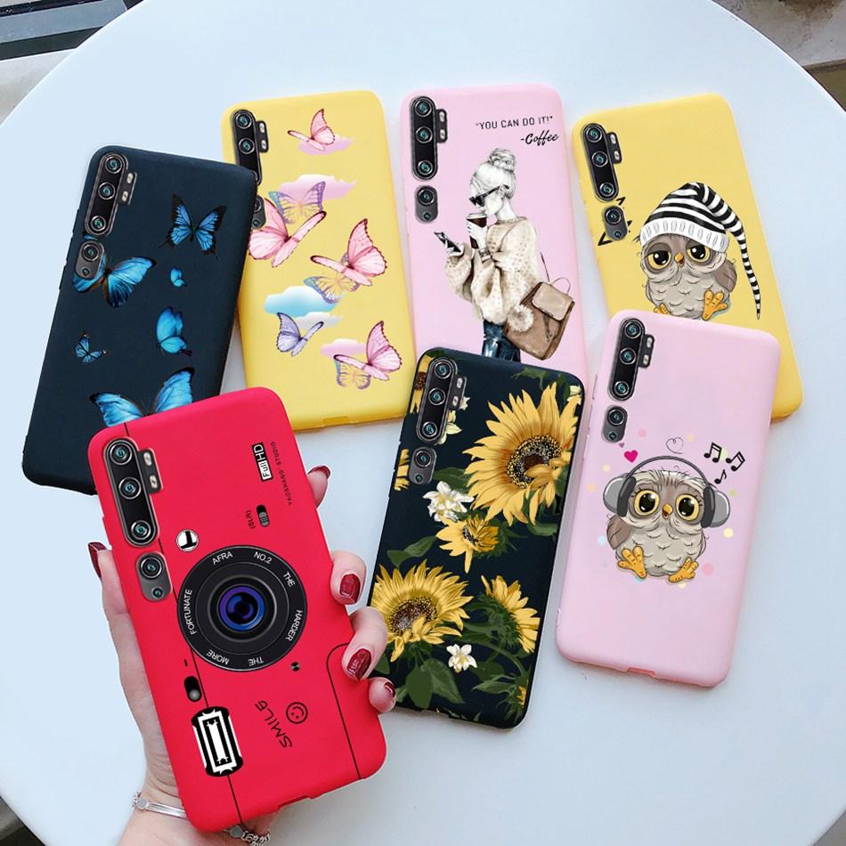 Love Heart Sunflower Case for Xiaomi Mi Note 10 Pro Case Bumper Silicone Back Cover for Xiomi Xiaomi Mi Note 10 Note10 Pro Case