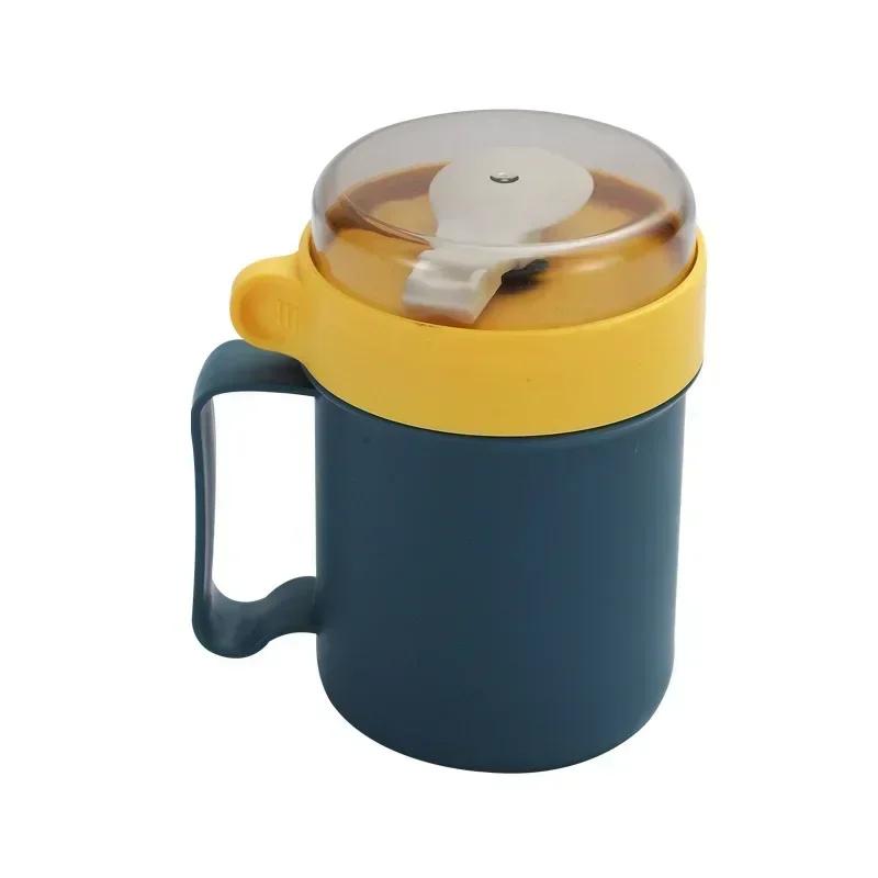 Tragbarer Frühstücksbecher für Haferflocken und Milch, multifunktional, wärmeisoliert, Vorratsbehälter für Lebensmittel mit Geschirr, auslaufsichere Suppentassen