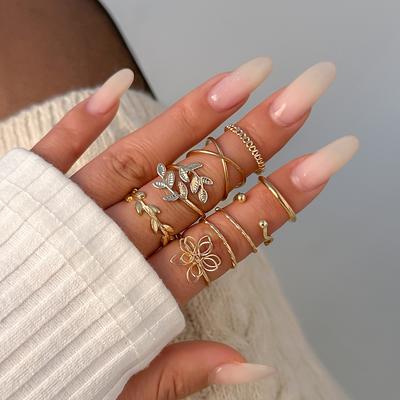 Jewelry Open Joint Ring Ethnic Style Eye Ring Plain Ring Design Sense Flower Imitation Pearl Ring