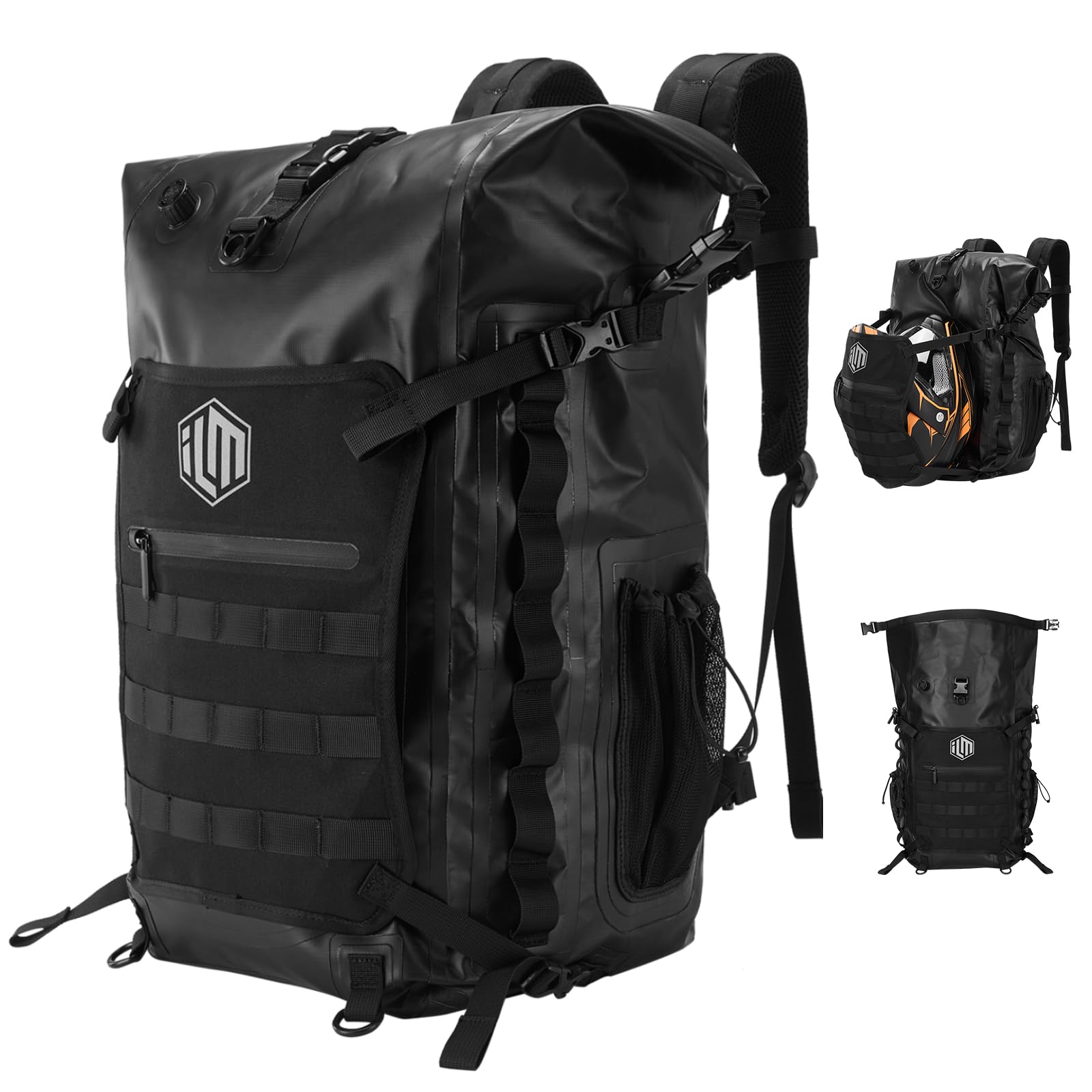 

Helmet Motorcycle 40L Large Waterproof Disaster Prevention Outdoor Mountain Stream School [ILM] Bag, Backpack, Capacity, Backpack, Bag, Backpack, чорний