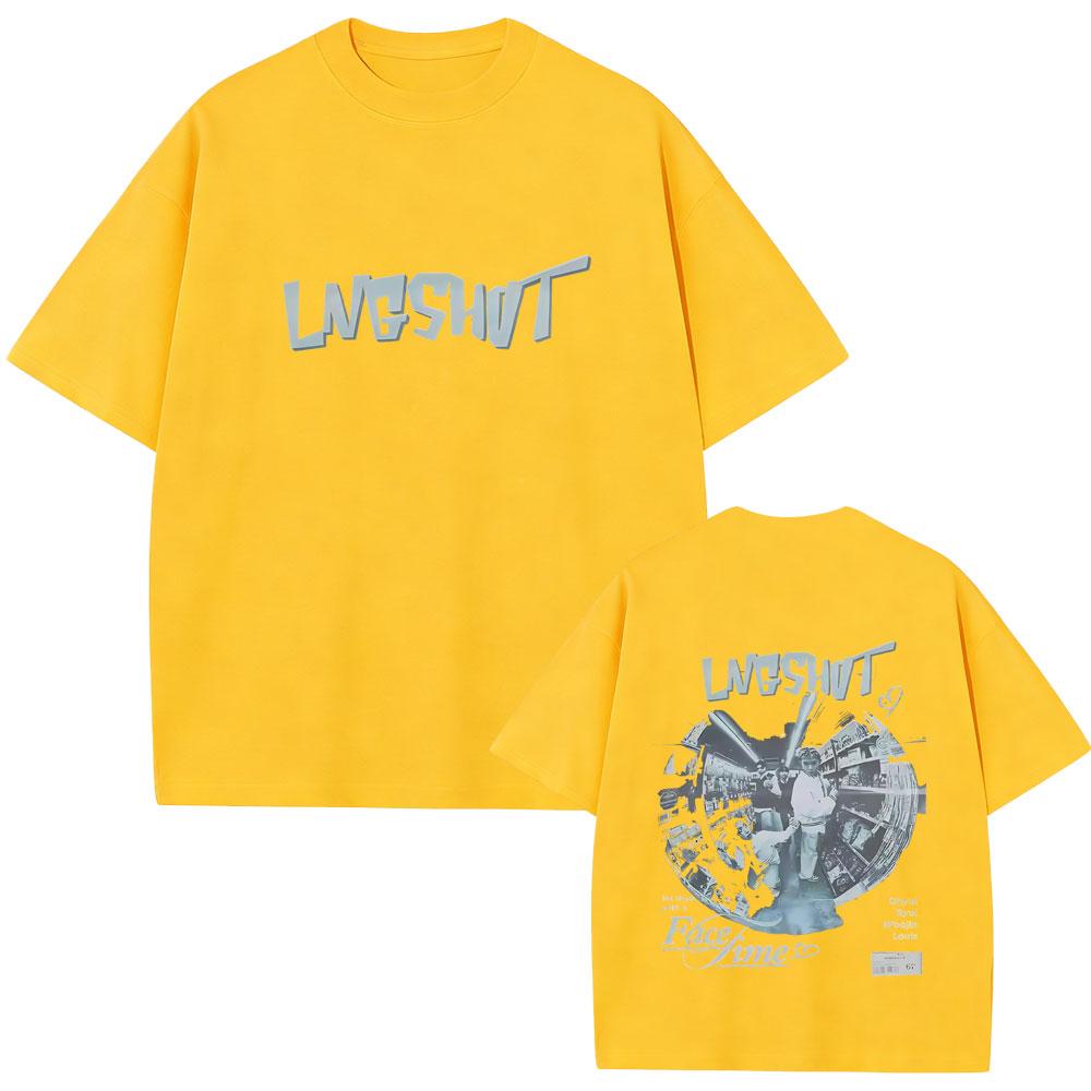 Korean Band Lngshot Graphic Tshirt Unisex Women Clothing Kpop Fashion Trend Short Sleeve Unisex Casual Oversized Crewneck T Shirts