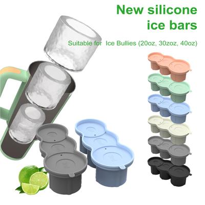 Silicone Ice Mold Cylinder Ice Cube Tray for 20-40oz Tumbler