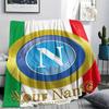 1 Stück Napoli Wappen Benutzerdefinierter Name Gemustert Flanell Decke Geeignet für Alle Jahreszeiten Für Heimdekoration Wärme Und Komfort Geschenke Feiertagsgeschenk