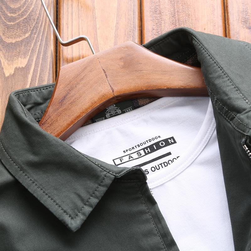 Autumn Men's Jacket New Simple Lapel Jacket Business Casual Plus Size Top