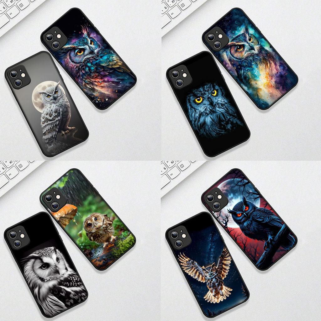 Soft Cover for Samsung Galaxy Note 20 9 8 S8 S10 S9 Plus A54 A33 A21S A31 M21 S10E A17 Coque Phone Case Bird Owl Comics Lovely