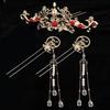 Ancient Style Hanfu Headdress Tassel Hairpin Set - Fairy-Inspired Chinese Costume Hair Accessories for Women