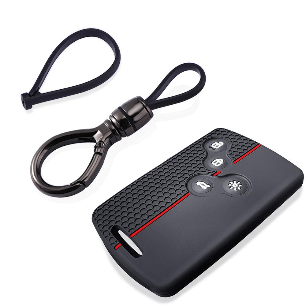 4 Buttons Silicone Car Key Case Cover For Renault Duster Captur Clio Logan Megane 1 2 3 Koleos Scenic Nema Fluence Zoe Accessory