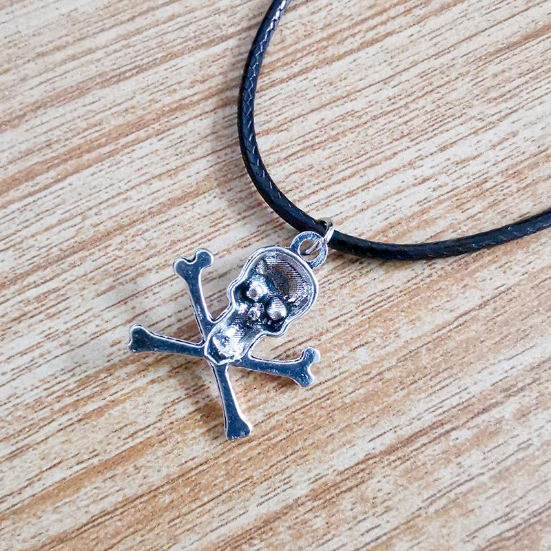 Fashion Skull Pendant Necklace For Women Vintage Black Leather Choker Steampunk Goth Gothic Charms Jewelry Accessories