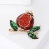 Rhinestone Decoration Enamel Pomegranate Brooches Pomegranate Brooches Jewelry  Wedding