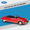 Welly 1/24 Citroen DS19 Cabriolet Alloy Luxy Car Model Diecast Metal Classic Retro Car Sports Vehicle Model Simulation Kids Gift