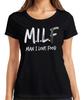 MILF Unisex I Love Food Funny Foodie Gift Birthday Bbq Ladies TShirt