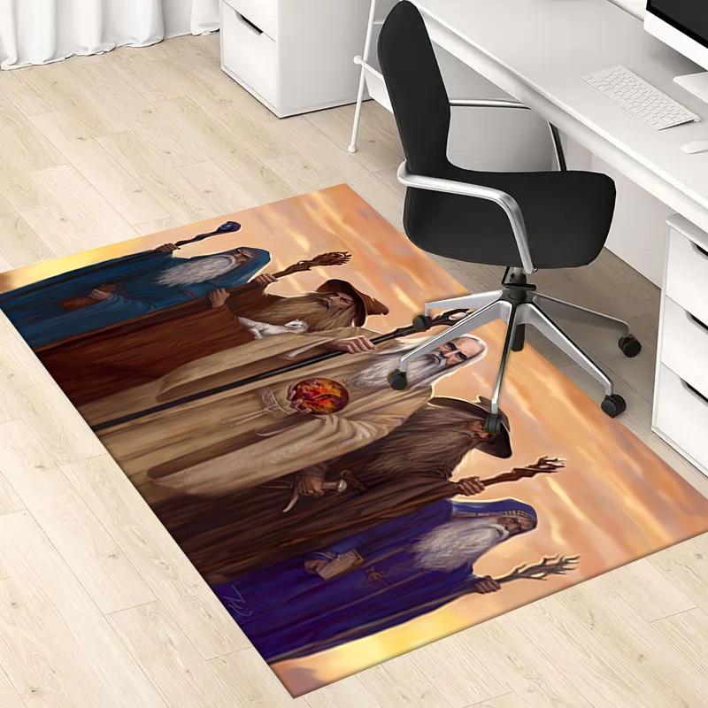 1pc Office Carpet Chair Mats The Council of Elrond Perfect for Decorating Office Chairs, Living Rooms, Or Bedrooms,Polyester Carpet