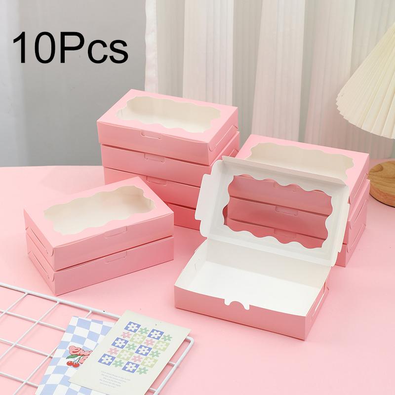 10Pcs/Pack Cardboard Wrap Box Packaging DIY Food Paper Mother's Day Birthday Party Gift Boxes Candy Packaging Boxes