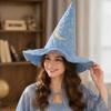 Women's Tall Pointed Witch Hat for Halloween Party Costume Accessory
