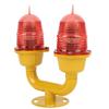 Marine Beacon Light Marine LED Strobe Light Double Head Emergency Warning Beacon Lights Red