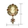 1pc Women Jewelry Long Vintage Brooch Pins Pretty Beauty Queen Cameo Brooches For Women Gift
