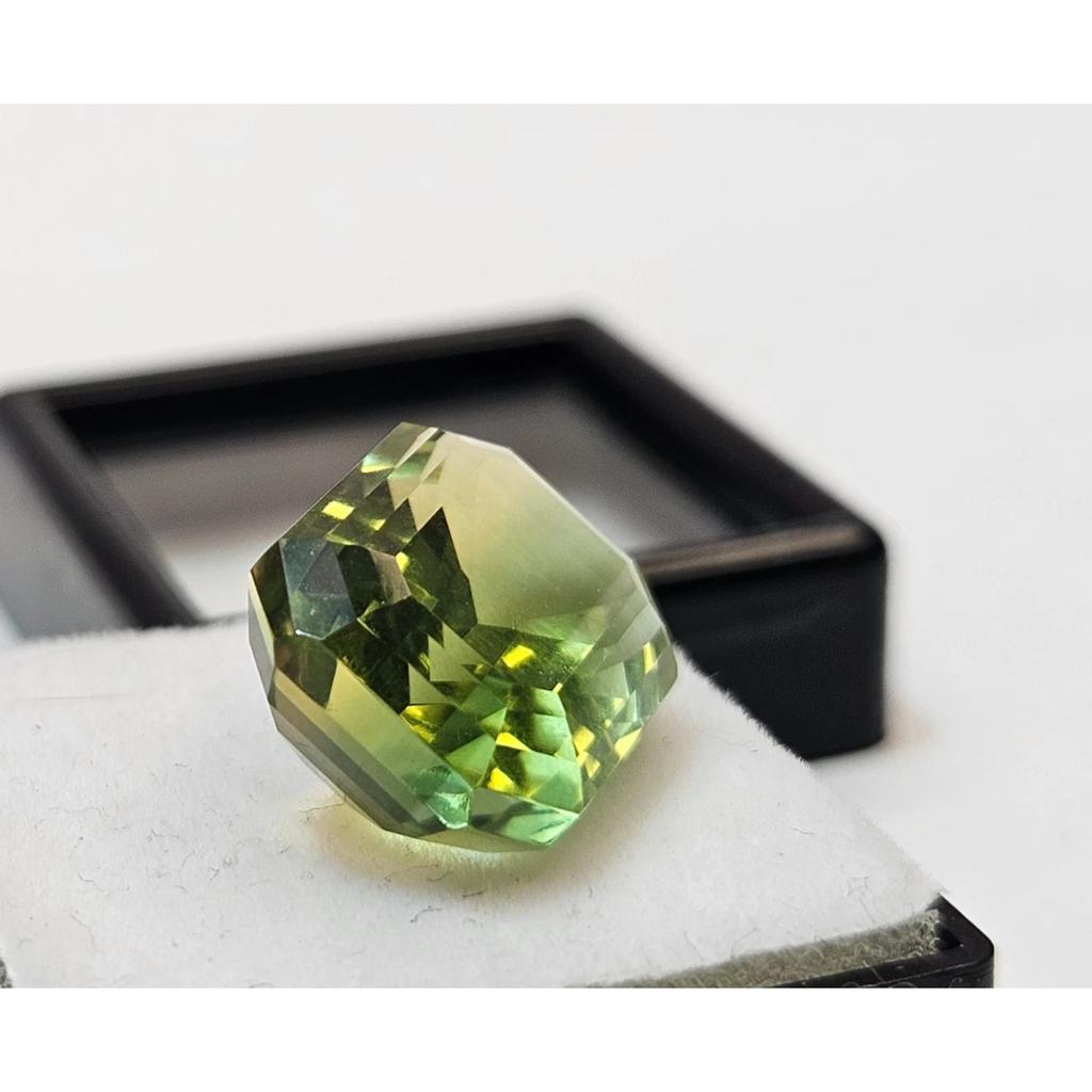12-13 Ct Natural Bi-Color Tourmaline Emerald Cut Stunning Loose Gemstone