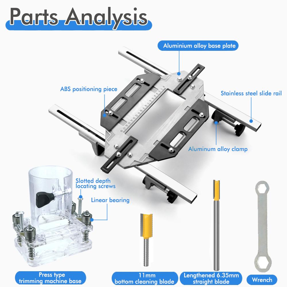 Woodworking Hole Drilling Guide Locator Cupboard Wood Door Grooving Positioner Hinge Holes Punching Locator Hinge Punching Jig