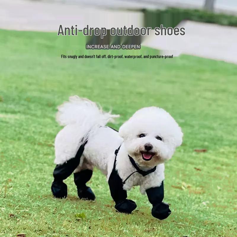 All-Season Waterproof Anti-Slip Dog Rain Boots - Durable, Anti-Dirt Foot Covers for Walking & Outdoor Use
