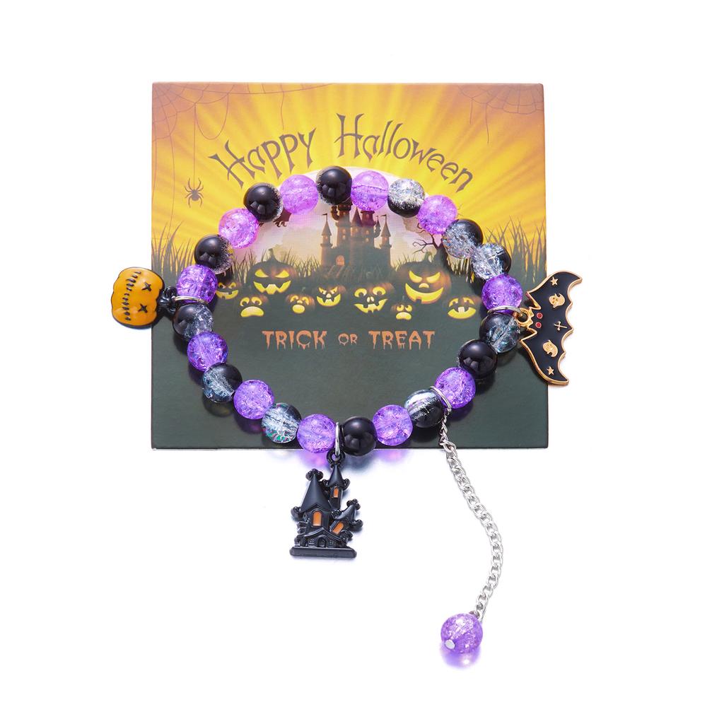 Cartoon Ghost Pumpkin Bat Bracelet Strange Pendant Halloween Bracelet For Men Women Party Festival Jewelry Gift