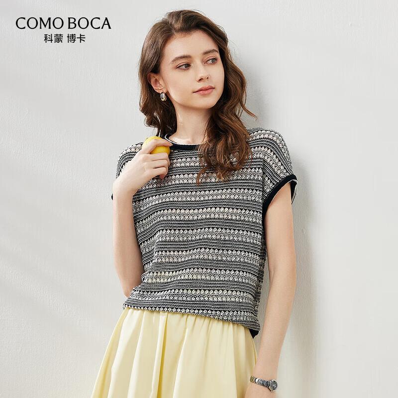 Commenboca Women s Elegant Linen Blend Knit Short Sleeve Top 2XL