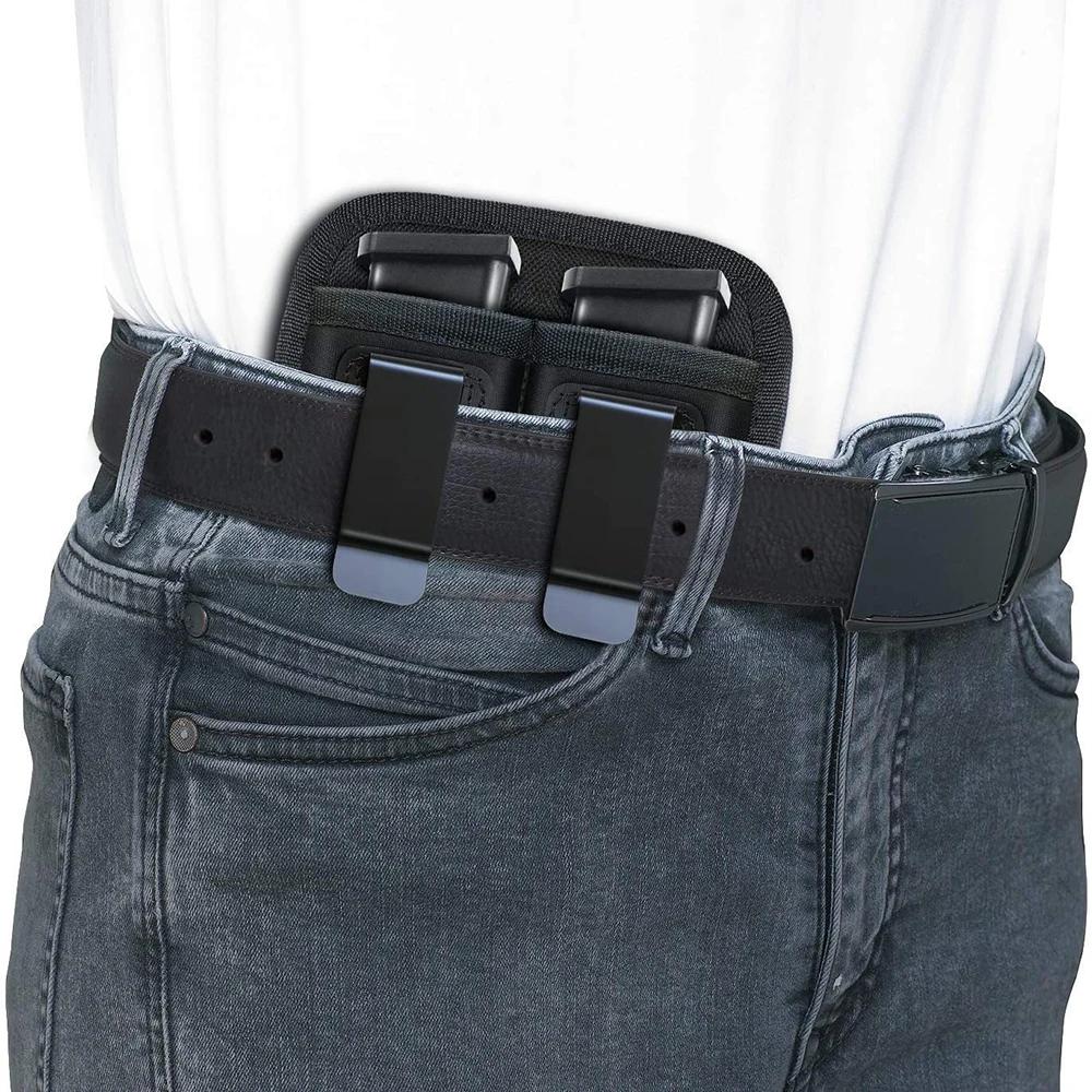 Taktische Nylon-Magazintasche Holster Pistole 9mm Verdecktes Tragen Magazintasche mit Clip Glock 19 21 Beretta 92 Pistolenmagazintasche