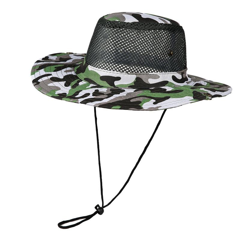 Fisherman Hat Men's Summer Camouflage Big Eaves Outdoor Fishing Sun Hat Sun Hat Construction Site Dry Farm Work Sun Hat