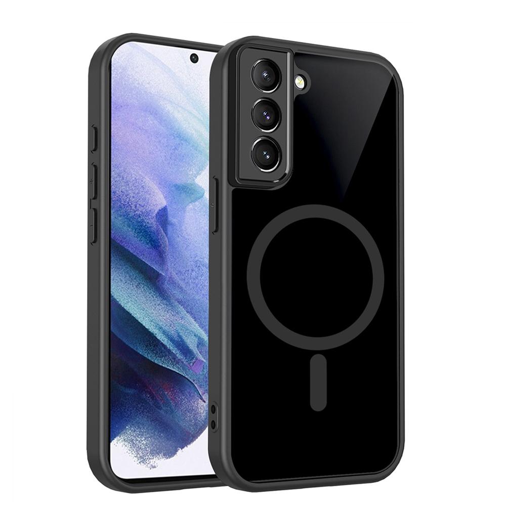 KEYSION Magnetický obal na telefon pro Samsung S20 FE S21 FE Silikon+PC Matný Průsvitný Čirý Nárazuvzdorný kryt pro Galaxy S21 S20 FE 5G