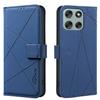 For Motorola Moto G56 5G Case BINFEN COLOR BF35 Geometry Imprinted Leather Phone Cover RFID Blocking Wallet Stand