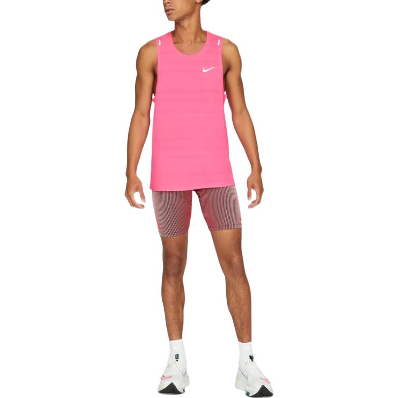 Nike Striped Logo Straight-Leg Athletic Shorts Men Bottoms Red DA1429-014