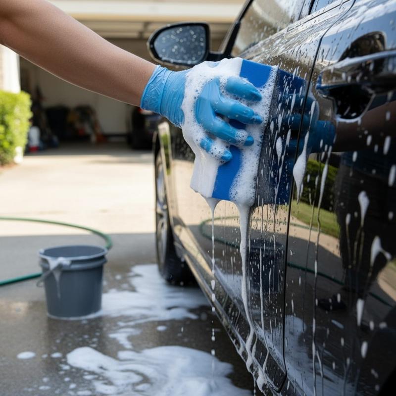 Auto Home Double Use Oil Film Cleaning Sponge Wool Felt Windshield Wiper Tool Dust Removal Sponge 5pcs for Vehicle Home