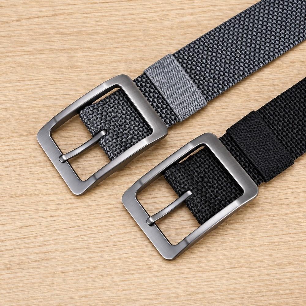 3.8cm Wide Woven Fabric Belt 120cm Length Casual Trouser Belt  For Jeans Trousers