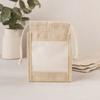 6x Cotton Drawstring Pouch Organza Window 10 X 15cm
