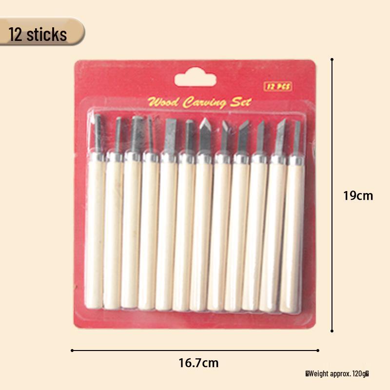 Kruso Multi-Spec Wood Carving Knife Set: 3/4/5/6/8/10/12 Pieces for Woodworking & Sculpture.