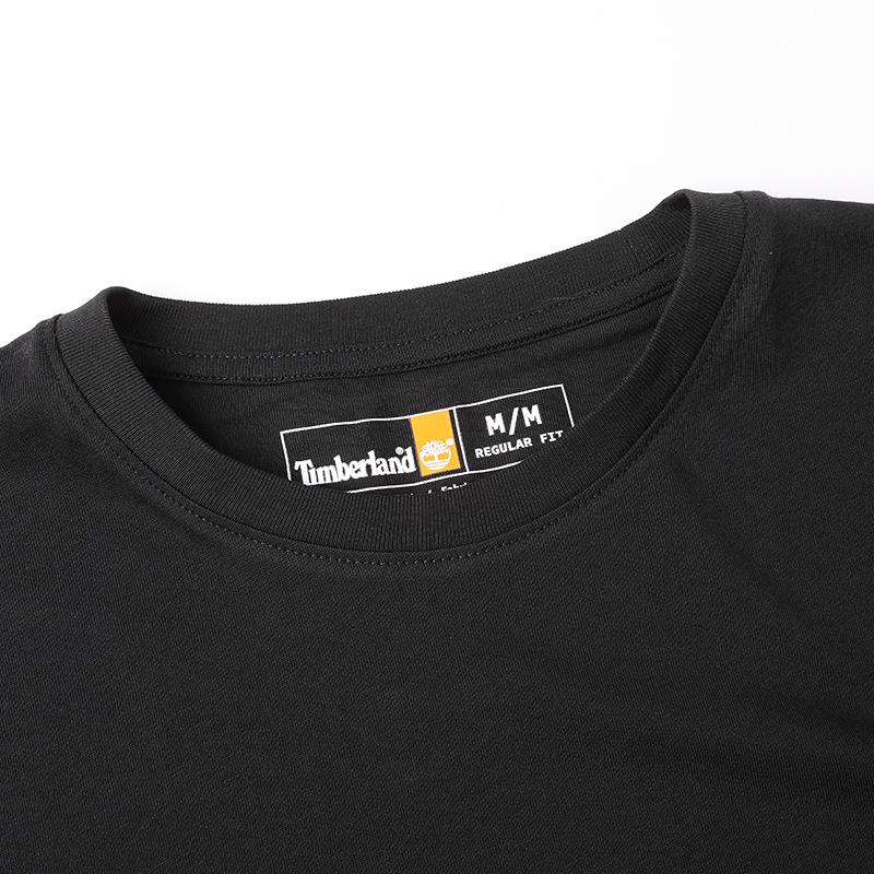 Timberland Mountain Series Outdoor Cotton Comfortable Casual Crew Neck Long Sleeve T-Shirt Men T-Shirts Black A5XVK-X65