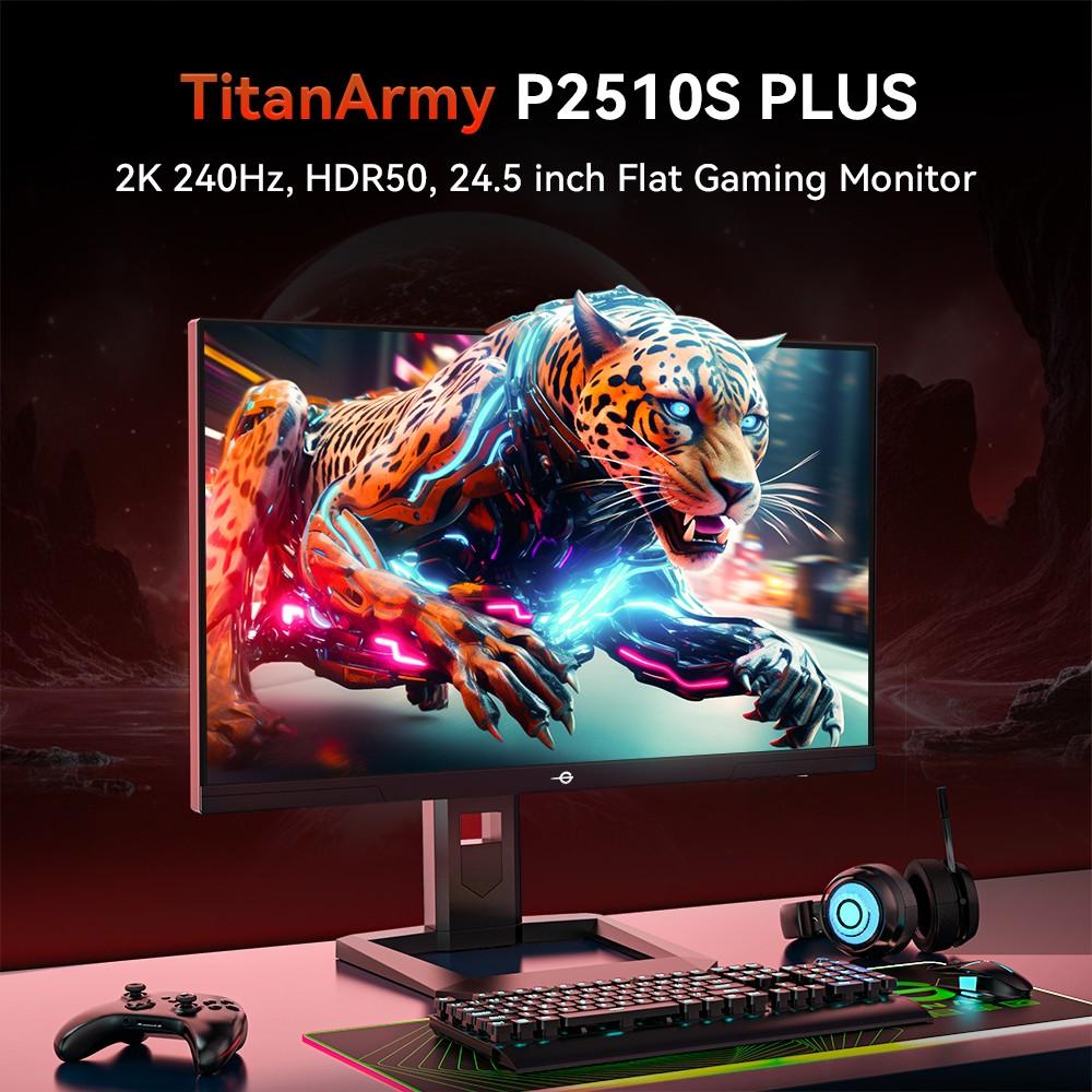 TITAN ARMY P2510S PLUS Platt 16:9 Snabba IPS QHD 240Hz Spelskärmar