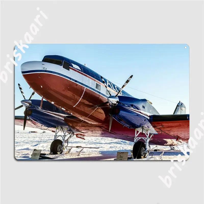 

Antarctic Dc3 Plane Metal Plaque Poster Garage Club Garage Decoration Cinema Garage Customize Tin Sign Poster 20x30cm