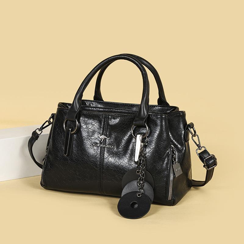Commuter Handbag - Large Capacity Cowhide-patterned Crossbody Bag